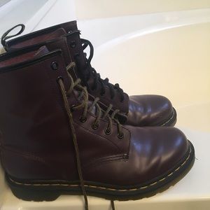 Purple matte dr.martens boots